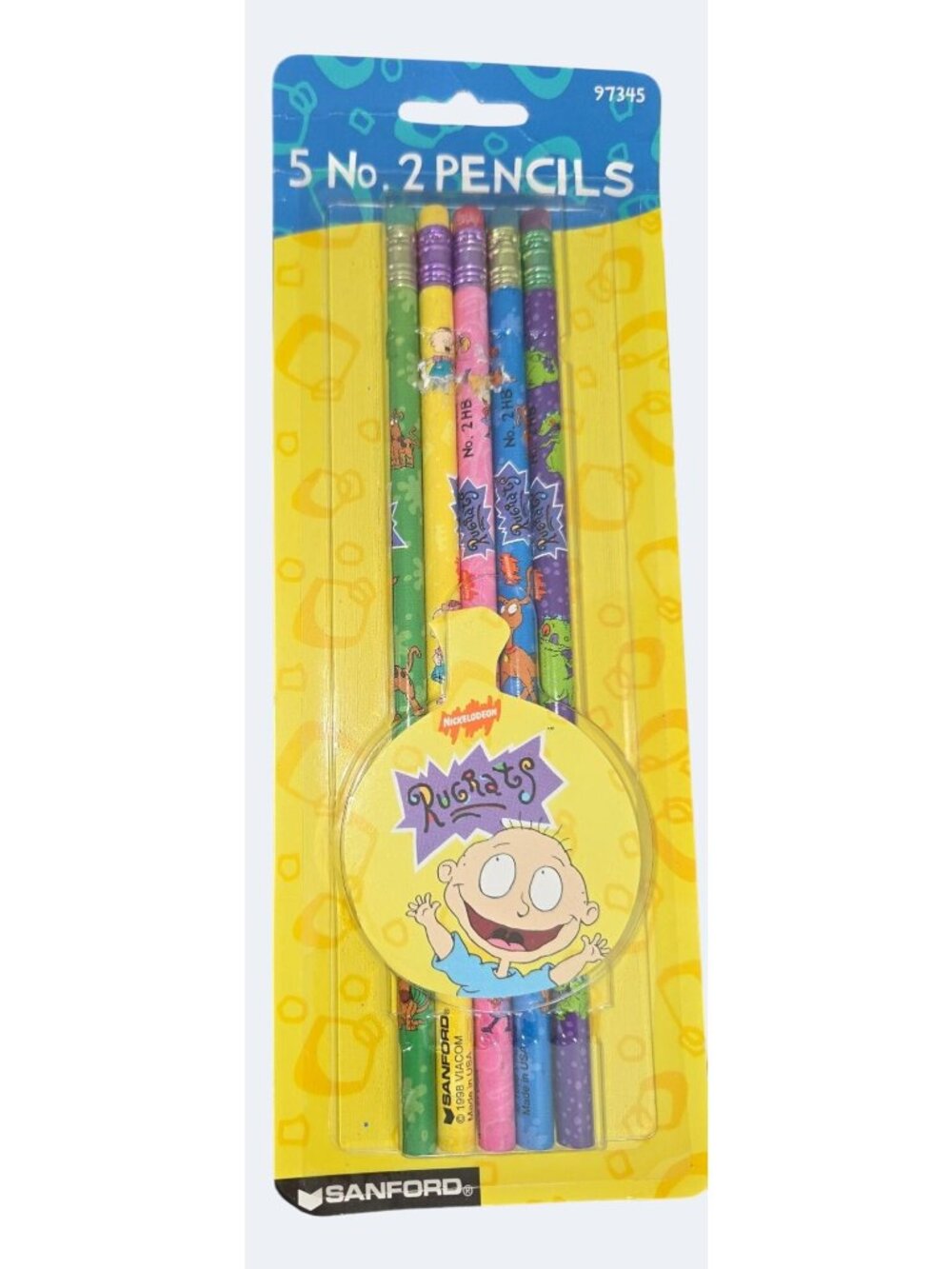 Nickelodeon Rugrats 1998 Sanford 5-Pack No. 2 HB Pencils Vintage Collectible Sta